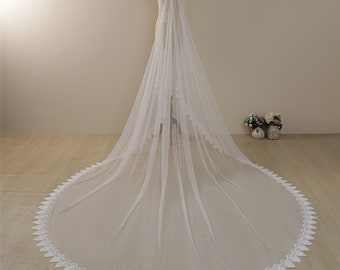 Mantilla style veil,Veil,Bridal Veil,Vintage Cathedral Wedding Veil,fingertip Veil Wedding Veil Chapel Veil&Comb,Costume length,ivory veil