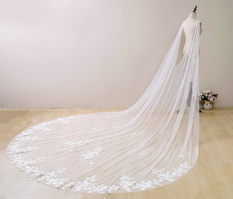 ivory wedding cape