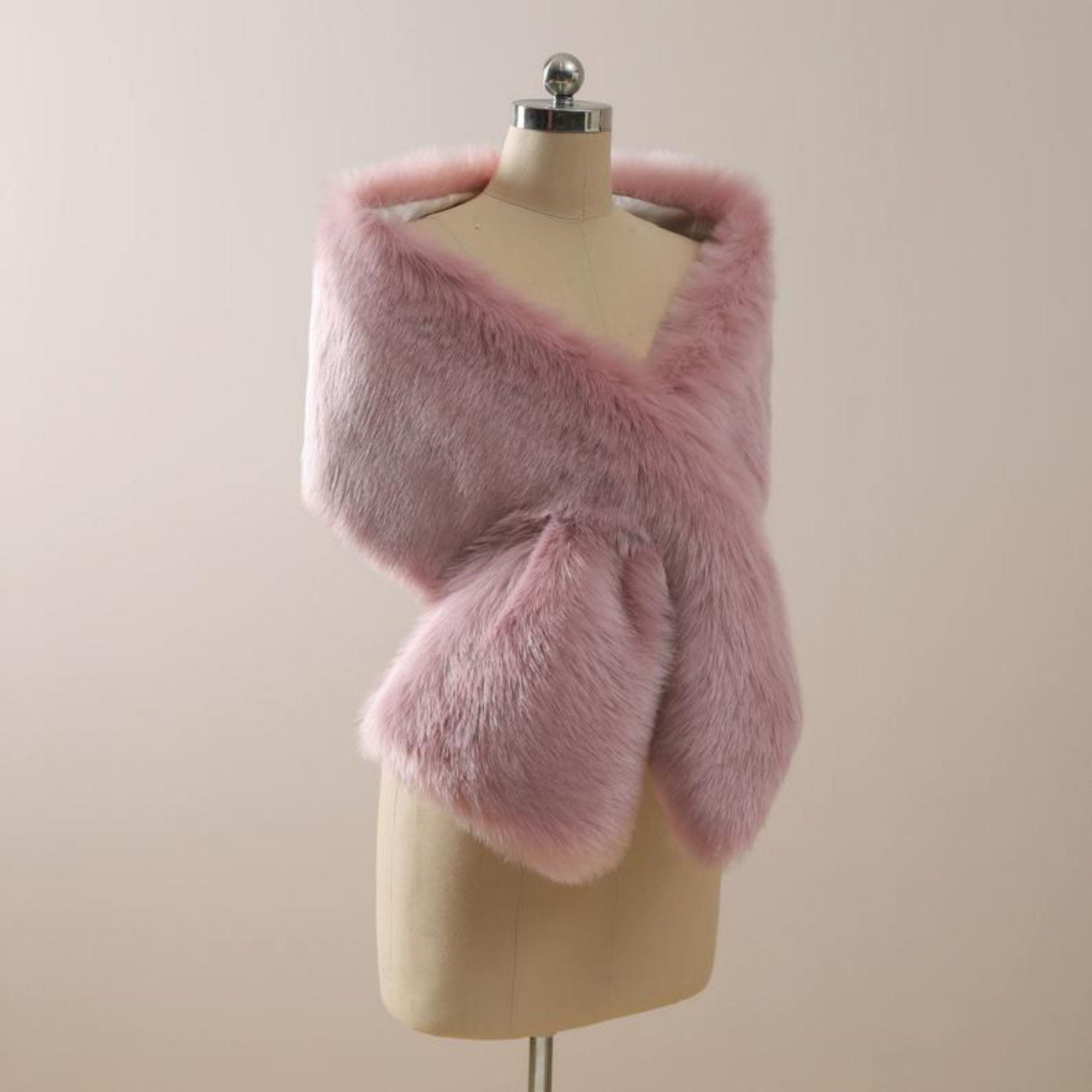 pink shawl fur