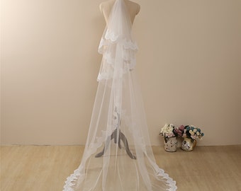 Drop Veil,Blusher Wedding Veil,Chapel Cathedral Sheer Drop Veil,Wedding Veil Cathedral Wedding Veil ,Long Veil,Blusher veil,no comb veil,sof