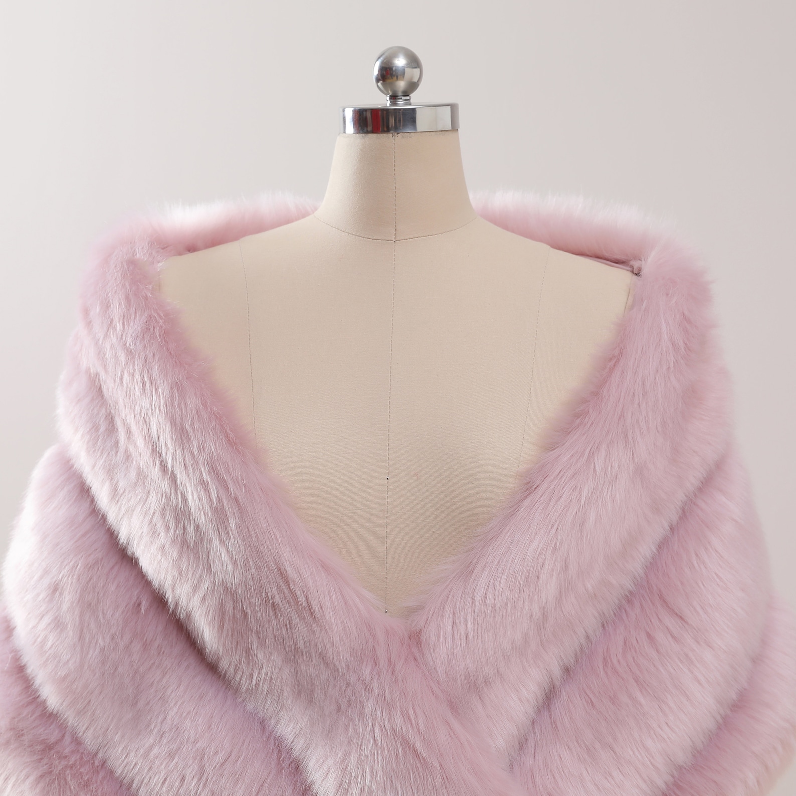 pink shawl fur