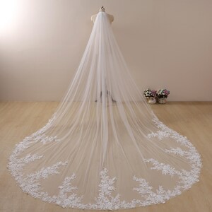 Marry Brautschleier,Schleier für die Hochzeit,Hochzeitsschleier Kathedrale, Schleier für die Hochzeit, Schleier Spitze, Schleier Spitze,