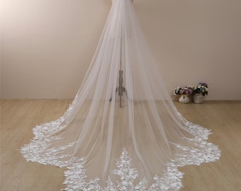 Voile de mariée festonné,voile floral 3D,voile avec paillettes et perles,voile de mariée cathédrale,voile de mariage,voile de mariage dentelle,royal,chapelle,voile de sol