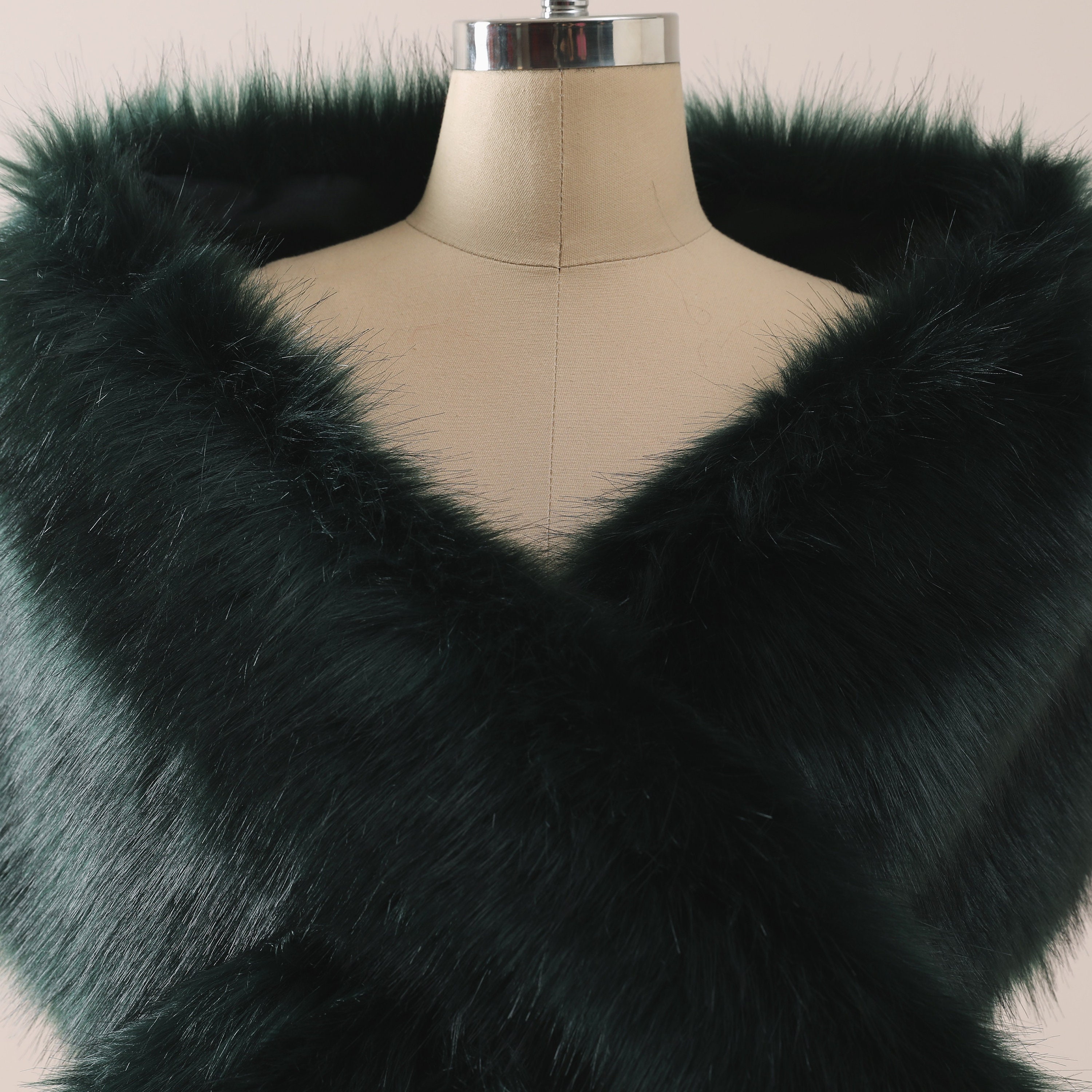 Green Faux Fur Bridal Shawl Wrap Bridesmaid Shawls and Wraps Etsy