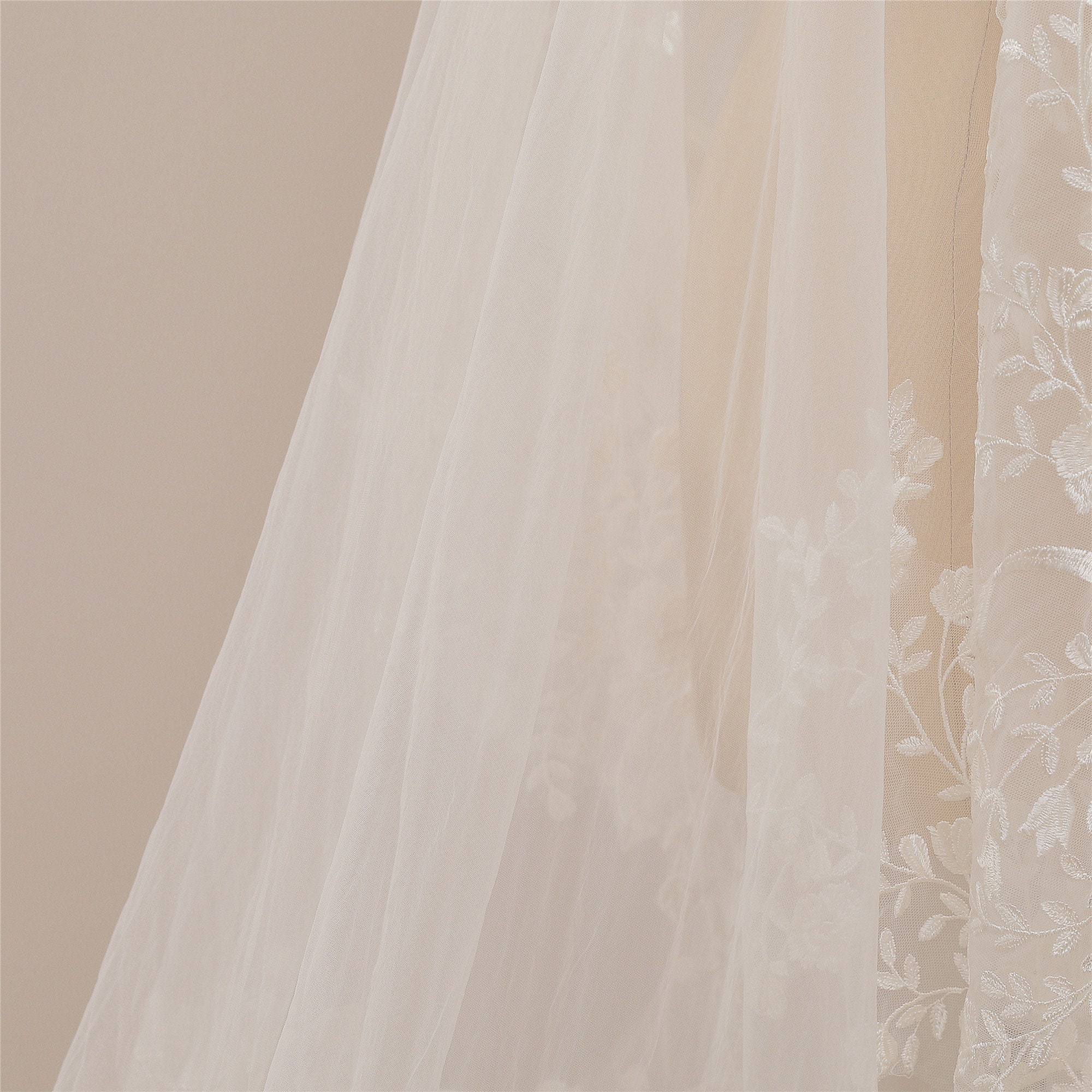 Celestial Blusher Wedding Veil With Full Lace Wedding Veil - Etsy