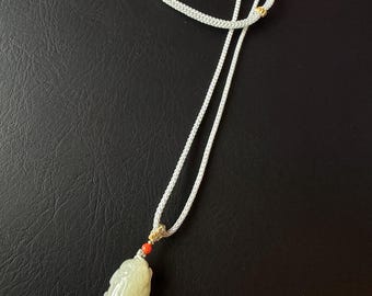 Ijzige jade ivoorgele bixie hanger ketting handgemaakt voor bescherming rijkdom welvaart jade charme beschermende feng shui-sieraden cadeau voor haar