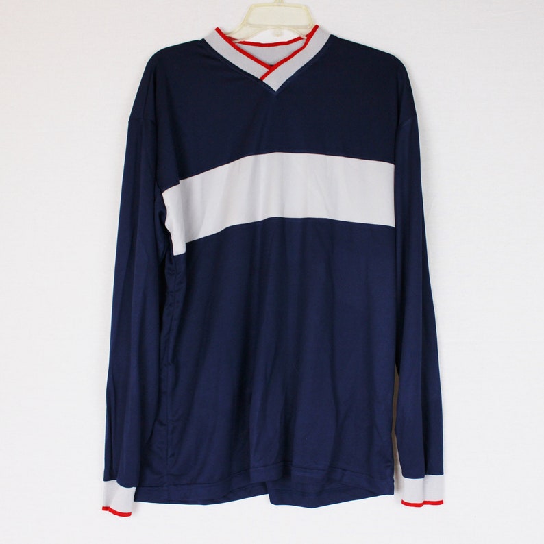 navy blue athletic shirt