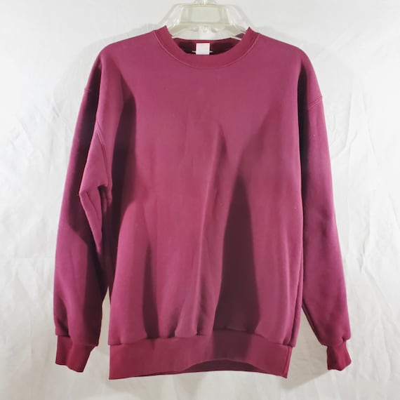 Burgundy Sweatshirt, 90s Vintage Burgundy Sweatsh… - image 2