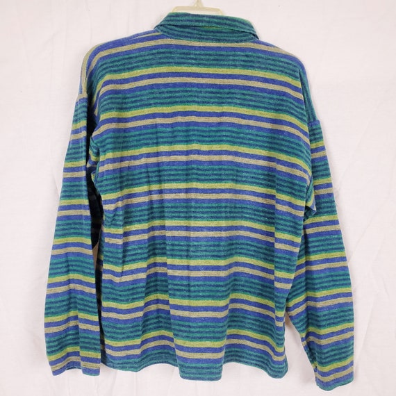 90s Vintage Bugle Boy Striped Long Sleeve Shirt, … - image 4