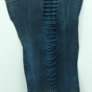 Ostrich Legs Leathers American Blue Jean GL