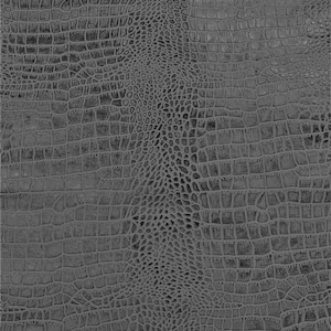 Crocodile Lamb Skin Leather Charcoal color (%100 Genuine Natural Skin)