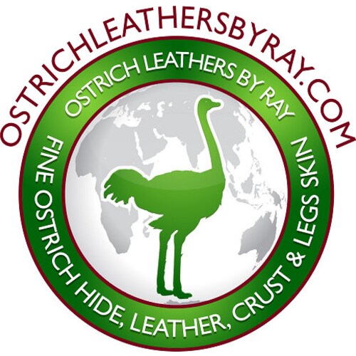 Ostrich Hide Leather Campari Color (%100 Genuine Natural Skin shops )