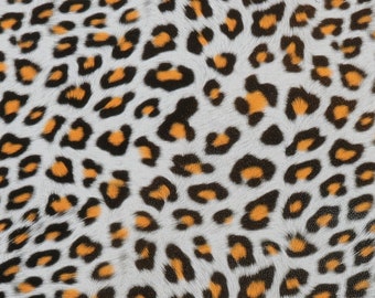 Leopard Lamb skin leather (%100 Genuine Natural Skin)