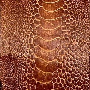 Ostrich Leg Leathers Vintage Chestnut Color Grade B