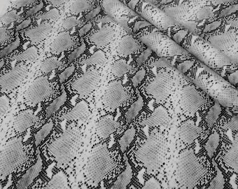 Snakeskin Lamb leather, white Color (%100 Genuine Natural Skin)