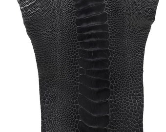 Ostrich Legs Leathers Charcoal Gray GL