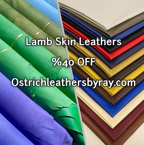 Crocodile Lamb Skin Leather Oxblood Color (%100 Genuine Natural