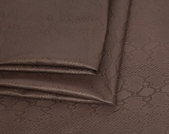 Python Lamb Skin Leather Brown Color (%100 Genuine Natural Skin)