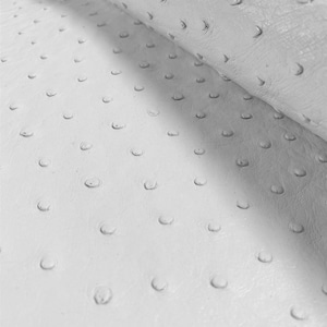 Straußenleder Schneewittchen Farbe (%100 echte Naturhaut)