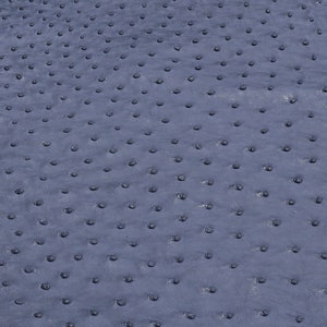 Ostrich skin Leather  American Blue Jean SF Color (%100 Genuine Natural Skin )