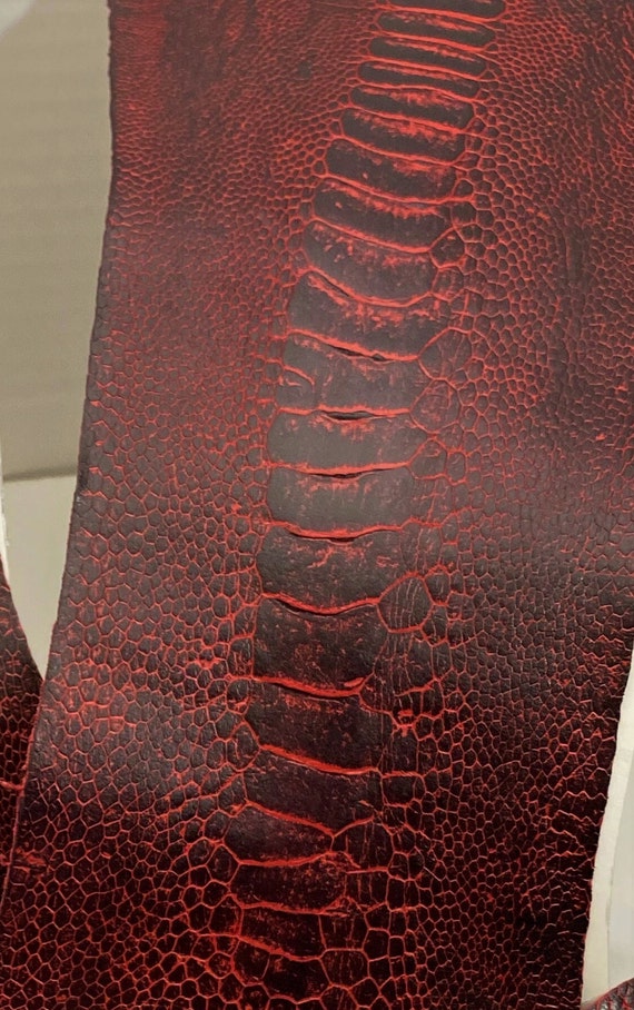 Ostrich Skin Flame Red