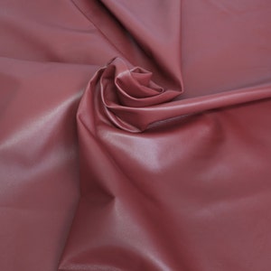 Lamb skin Leather Burgundy Color (%100 Genuine Natural Skin)