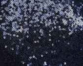 Fabulous NAVY BLUE Spangle Glitz Sequins Fabric Linens 55 quot Sold by THE Yard Decorations Wedding Dress Tablecloths Runners Skirts Night Gowns