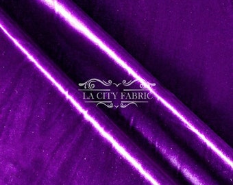Jewel Purple Stretch Velvet Fabric op maat gesneden _ 4 Way Stretch Spandex Fabric _ Dikke en zachte stof