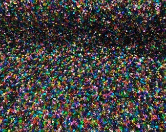 Fabulous/Rainbow Iridescent/Spangle/Glitz Sequins/Linens 55" Sold by THE Yard/Decorations/Prom Dress/Tablecloths/Runners/Skirts/Night Gowns