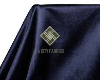 Tela de tapicería de terciopelo azul marino afelpado, cortada a medida: tela suave y duradera para muebles, fundas de cojines, cortinas y decoración de interiores.