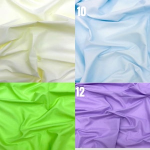 Cotton Polyester Broadcloth Fabric | Light Yellow | Light Blue | Lime Green | Lilac