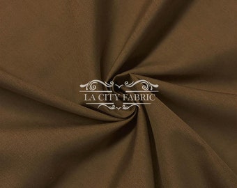 Dark Gold Solid Poly Cotton Broadcloth Fabric by the Yard | By the Roll | Soft and High-Quality Cotton Fabric | Wholesale Price Fabric