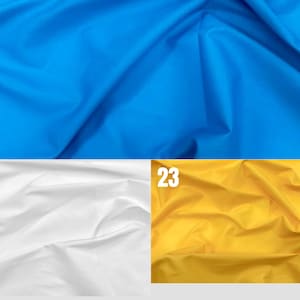 Cotton Polyester Broadcloth Fabric | Turquoise | White | Spa Yellow