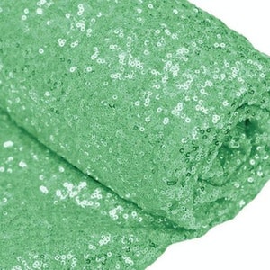 Fabulous Mint/spangle/glitz Sequins Fabric/linens 55 Sold by THE Yard ...