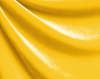YELLOW-Soft Quality Stretch Velvet Fabric By The Yard_ 58" wide_ Super Soft _ Light Weight_ Used for Dresses, Decorations, Clothing, sewing