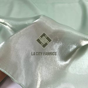 Sage Crystal liquid Chiffon Fabric Iridescent Reflective Chiffon Fabric By The Yard for decorations, dress, and more
