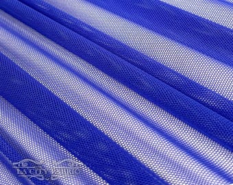 Royal Blue Stretch Power Mesh Fabric by the Yard | 4-Way Stretch Nylon Spandex | 60” Wide Soft Mesh Fabric