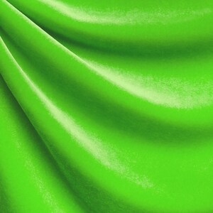LIME_ Soft Quality Stretch Velvet Fabric By The Yard_ 58" wide_ Super Soft _ Light Weight_ gebruikt voor jurken, decoraties, kleding, naaien
