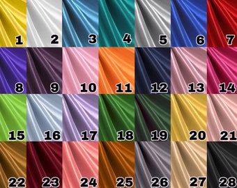 Stretch Charmeuse Silky Satin Fabric _ 2 Way Stretch _ 60” Width | Thin and Ultra Soft | %3 Stretch Satin Fabric