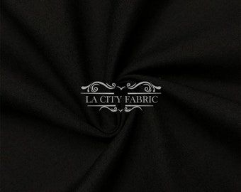 Black Solid Poly Cotton Broadcloth Fabric by the Yard | By the Roll | Soft and High-Quality Cotton Fabric | Wholesale Price Fabric