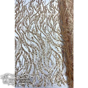 Crewel Flowers on Light Gold Embroidered Silk main image 1