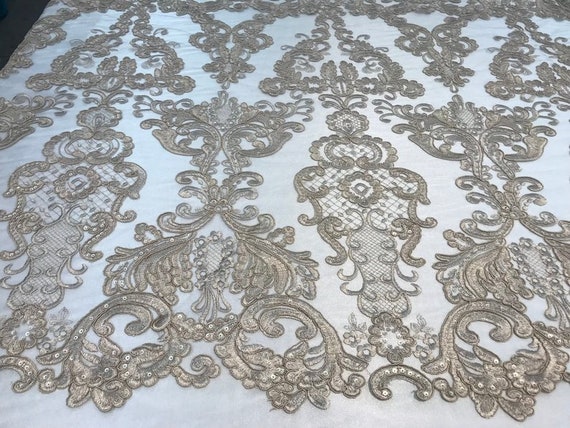 2019 Handmade Italian Design Mesh Lace Fabric Sold by the Yardchampagne for Nigh Gowns prom wedding Dresses tablecloths bridal Lace Etsy New Zealand