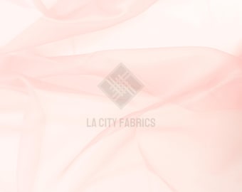 Dusty Rose Luxury Crystal Sheer Organza Fabric By The Yard | High-Quality Organza Fabric for Wedding / Party Decorations | Wholesale Price