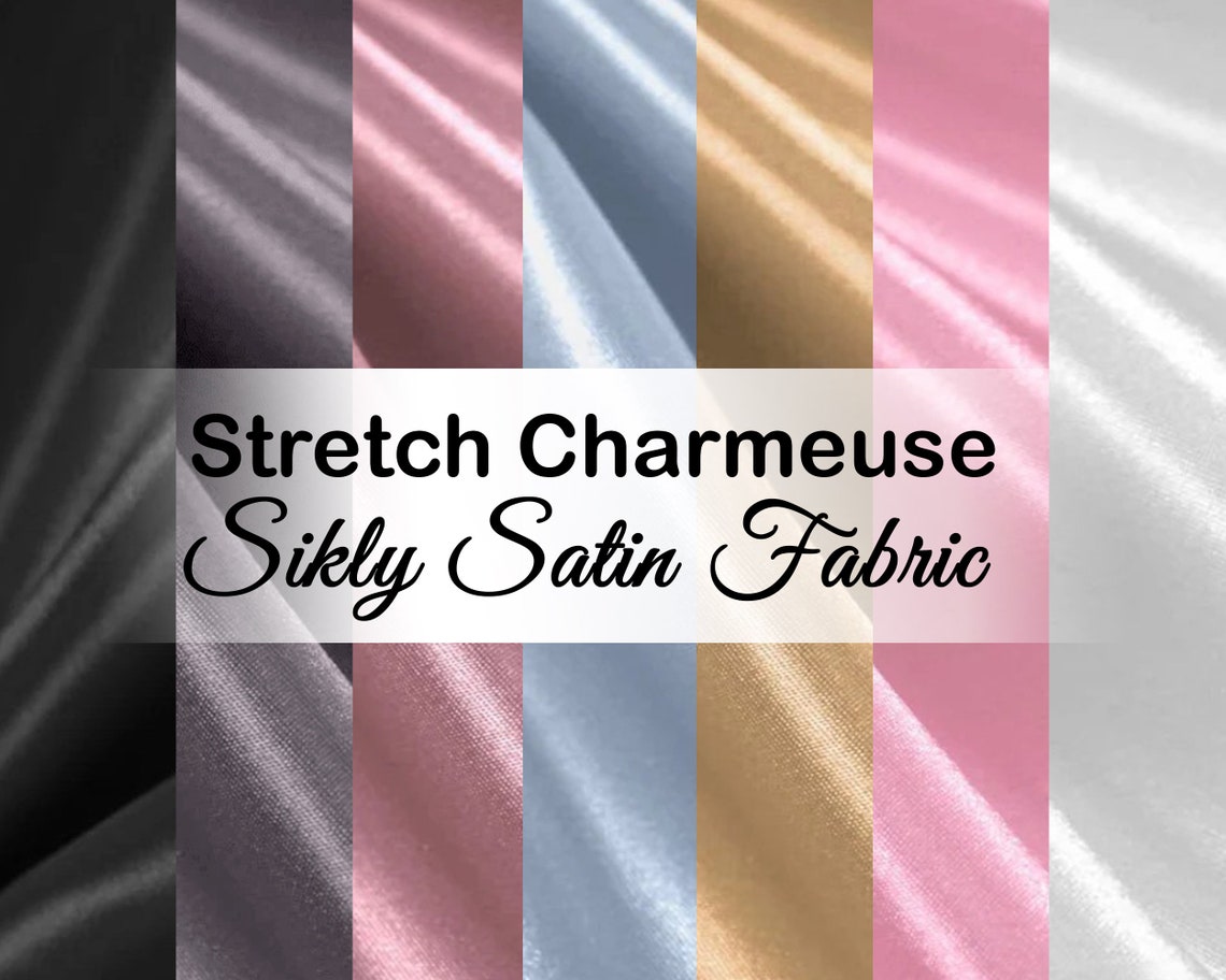 Olive Branch Stretch Charmeuse Fabric