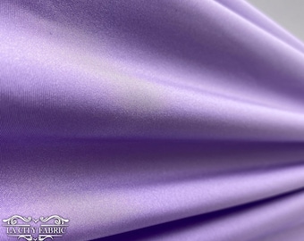Lavender Shiny 4 Way Stretch Nylon Spandex Fabric By The Yard | 58” Width | Ultra Soft and smooth | Swimwear Spandex Fabric