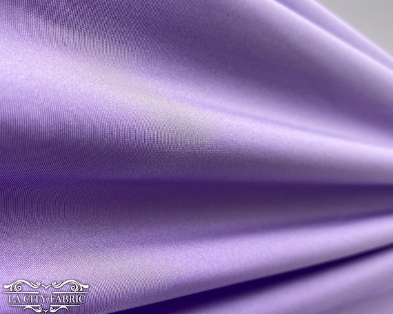 Lavender Shiny 4 Way Stretch Nylon Spandex Fabric By The Yard | 58” Width | Ultra Soft and smooth | Swimwear Spandex Fabric