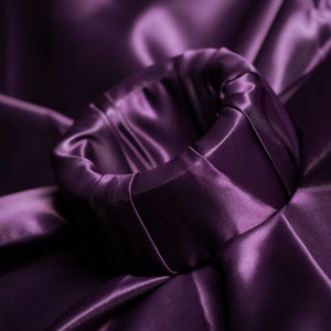 Shiny Bridal silky satin Fabric By The Yard Magenta Heavy thick quality Satin Fabric for Tablecloth, dress, drapery, and more