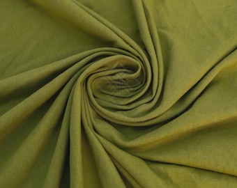 Moss Green Jersey Knit Cotton Spandex Fabric By The Yard 4 Way Stretch Fabric for clothing, shirts, dress 60” Wide