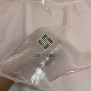 Peach Crystal liquid Chiffon Fabric Iridescent Reflective Chiffon Fabric By The Yard for decorations, dress, and more