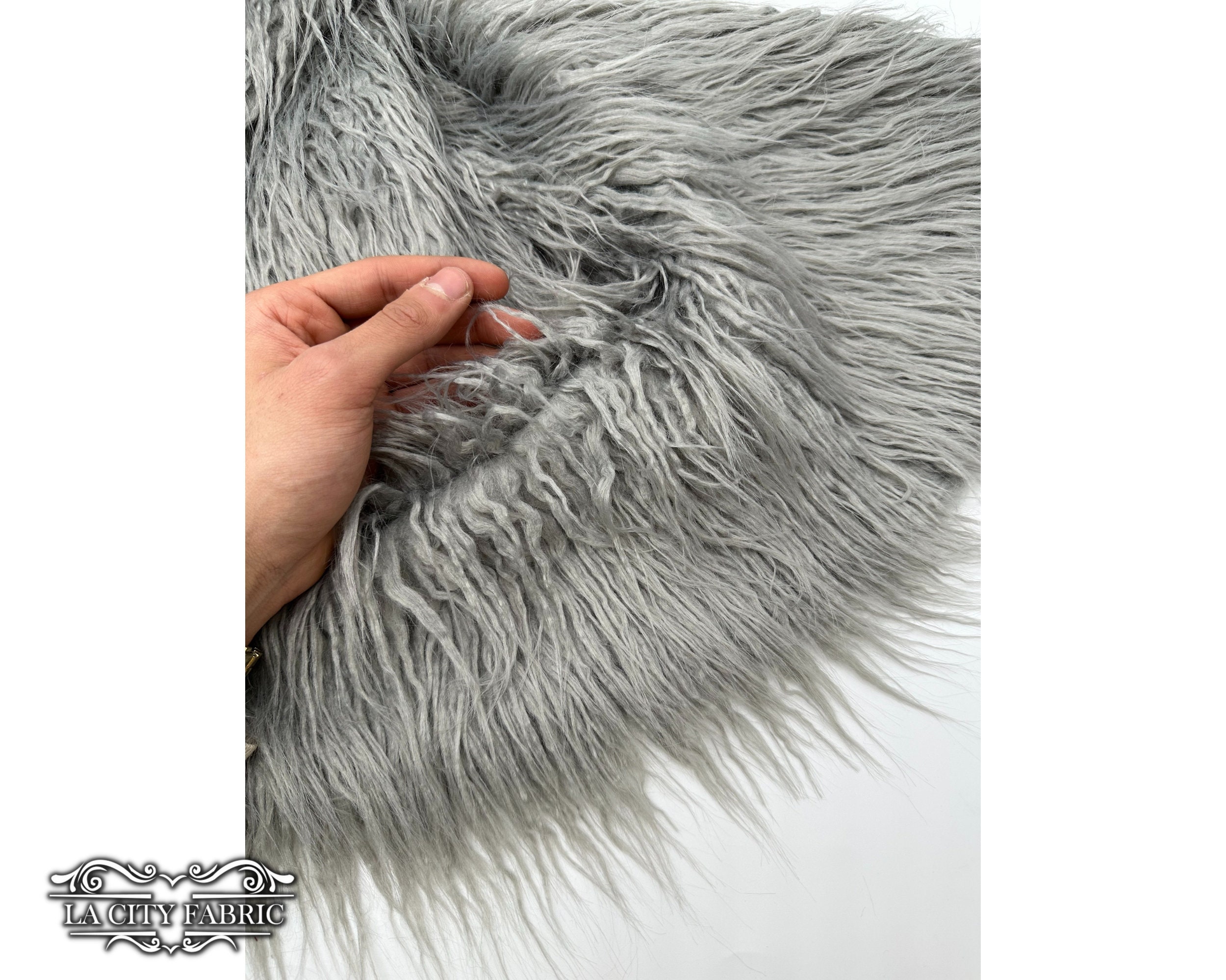 Yeti Mongolian Long Pile Faux Fur Fabric By The Yard / Faux Fur